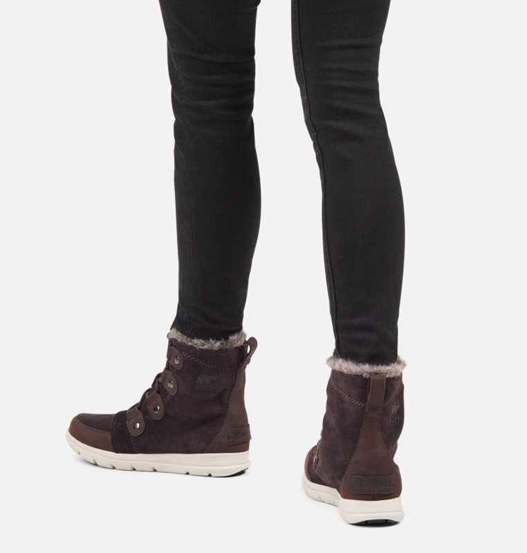 Botas Nieve Sorel Mujer - Explorer™ Joan Bajas Negras Marrones - 87630-MGYQ